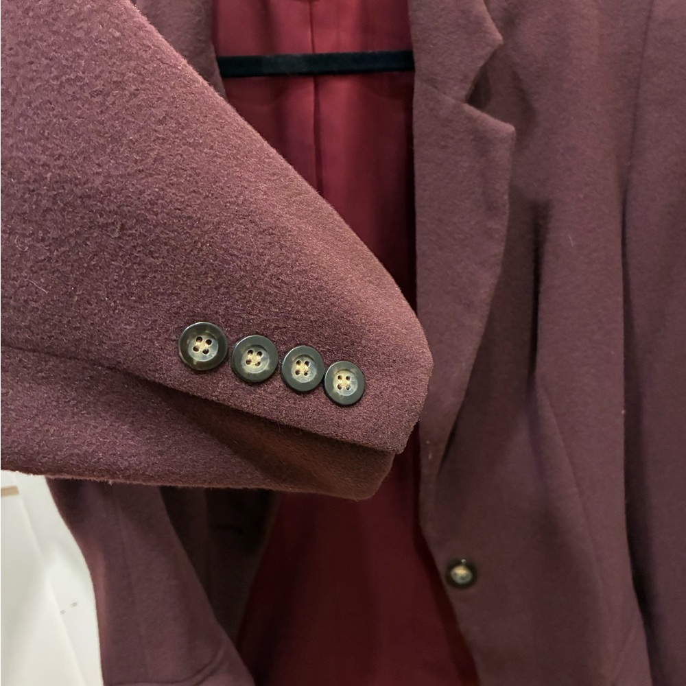 80’s Vintage Brooks Brothers Burgundy Coat 100% Camel Hair - Picture 13 of 15